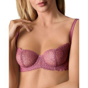 Journelle Womens Allegra Underwire Balconette Bra 34E Rose - NWT